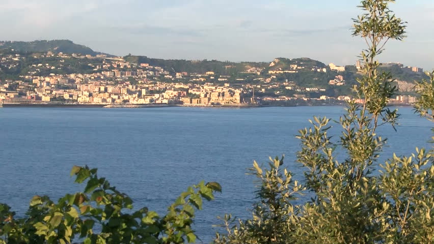 Panoramic view of the coast close to Naples, Italy
