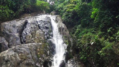 Pun-ya-ban waterfall in Ranong, Thailand.