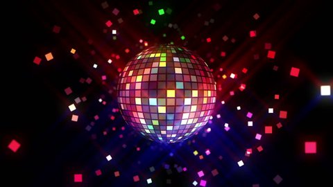 
Neon Disco ball seamless VJ loop animation for music broadcast TV, night clubs, music videos, LED screens and projectors, glamour and fashion events, jazz, pops, funky and disco party.
