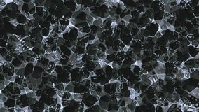 Black liquid. The sea or ocean is black, top view. Abstract background. Computer generated pattern background. Video footage
