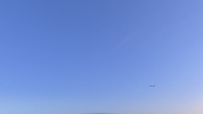 Twin engine commercial airplane arriving to Beirut airport. Travelling to Lebanon conceptual 4K animation