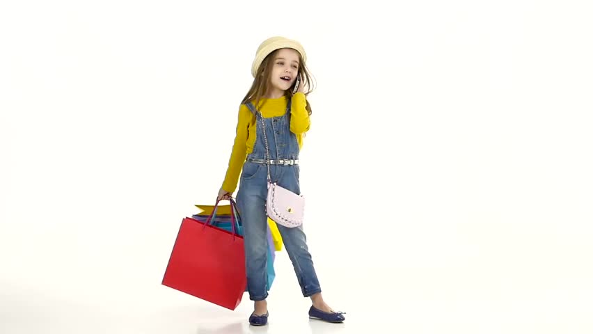 girl holding bag