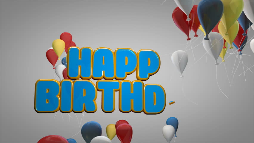 3d Animation of Happy Birthday Stock Footage Video (100% Royalty-free ...