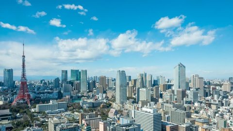 Timelapse view of Tokyo city