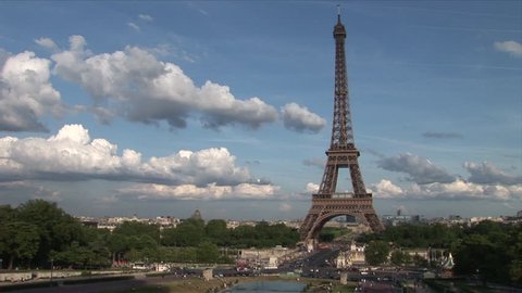 Eiffel Tower in Paris France composed using rule of thirds