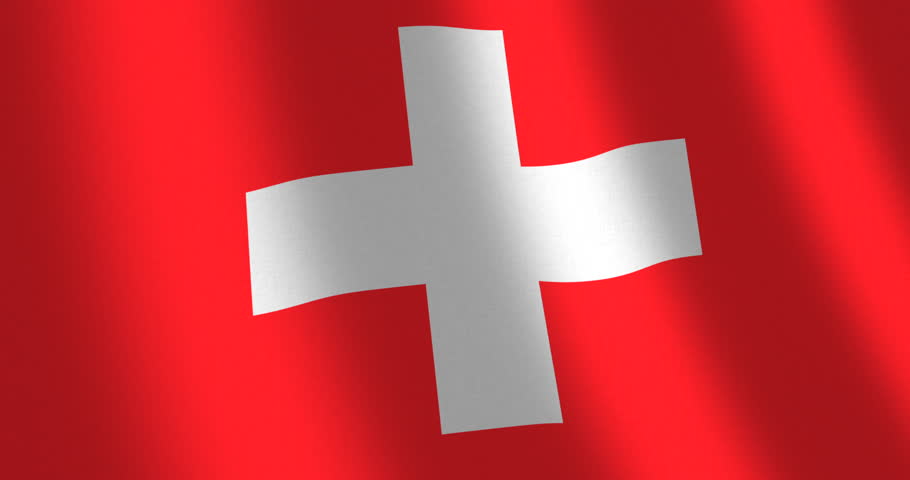Swiss Flag of Switzerland with : Video de stock (totalmente libre de