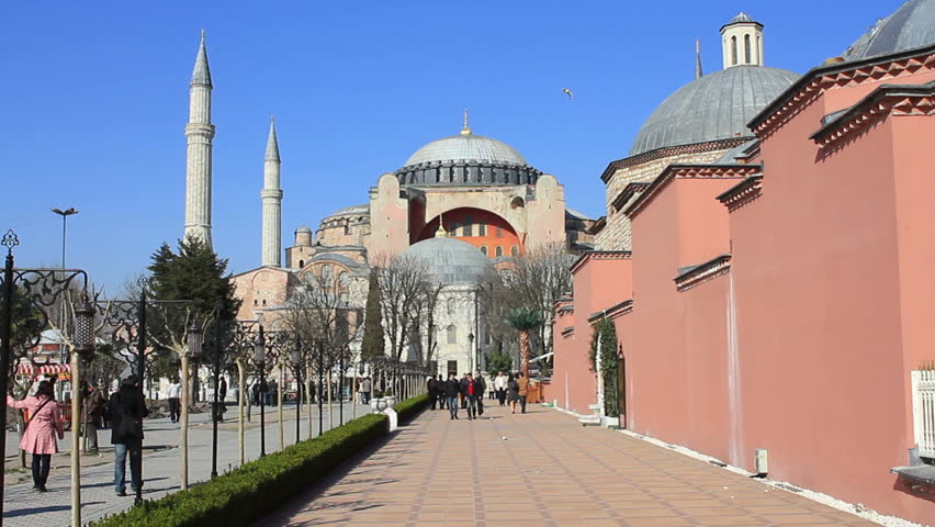 Hagia Sophia, the famous historical building of Istanbul. Now it's a museum as a