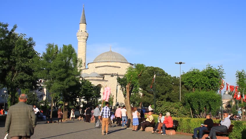 ISTANBUL - MAY 23: Firuzaga Mosque at Divan Yolu on May 23, 2012 in Istanbul.