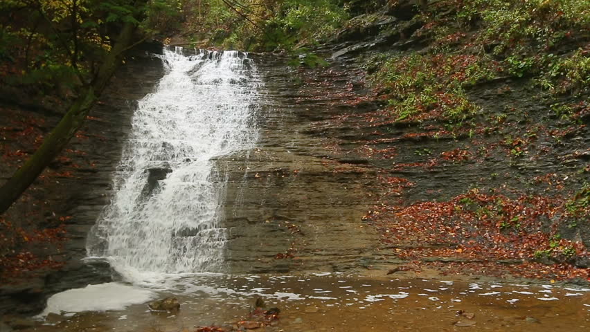 Loop features Buttermilk Falls, a beautiful cascading waterfall in Cuyahoga Valley National Park, Ohio.