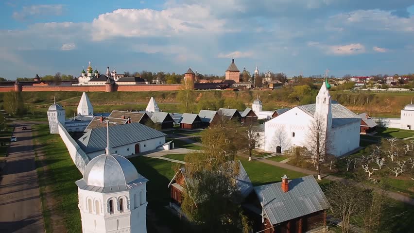 top view Pokrovsky monastery in Suzdal, Russia