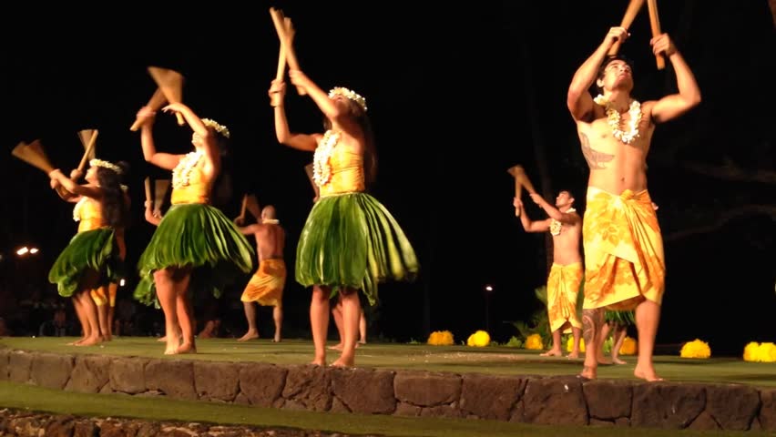 polynesian hula dancers luau - maui Stock Footage Video (100% Royalty ...