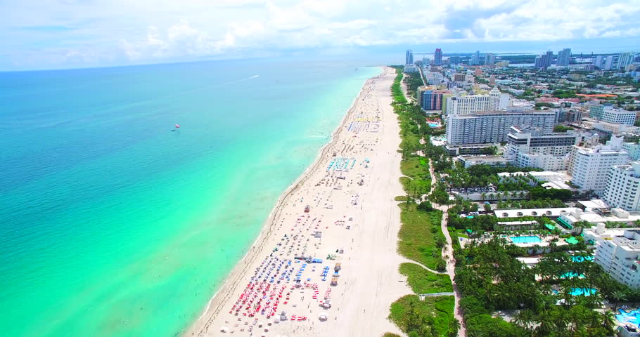South Beach, Miami Beach, Florida. Atlantic Ocean. 