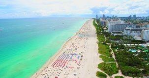 South Beach, Miami Beach, Florida. Atlantic Ocean. 