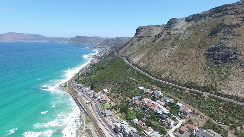 Aerial shot Capetown South Africa 
