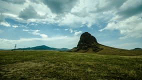 Time lapse clip. Majestic mountain landscape with colorful cloud. Dramatic sky.Azerbaijan Goyezen mountain Gazakh. Beauty world. HD video. Dolly slider shot(High Definition)