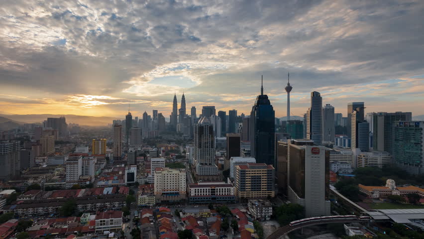 Time Lapse Kuala Lumpur City Stock Footage Video (100% Royaltyfree