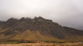 ICELAND - Timelapse light moving over amazing landscape on a cloudy day
