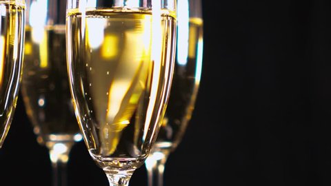 Glasses of Champagne or sparkling wine