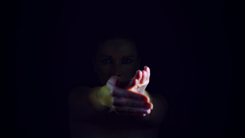 4K Horror Serpent Woman Gesturing with hands