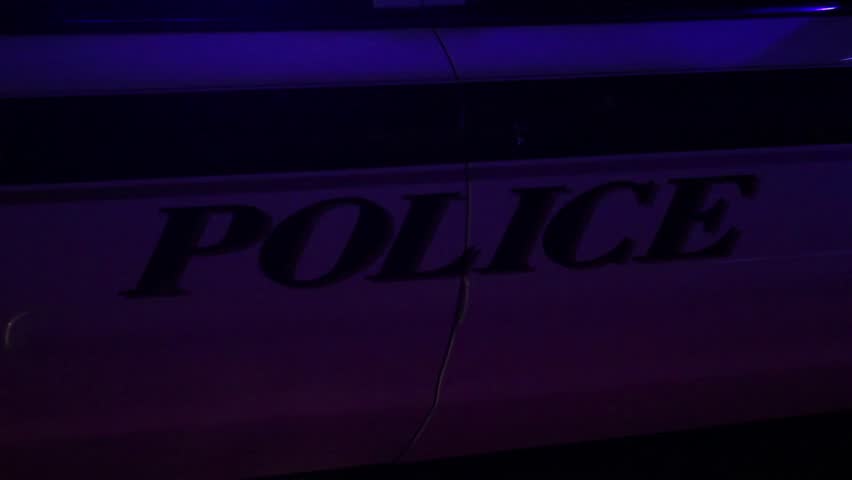 Police Lights at Night
