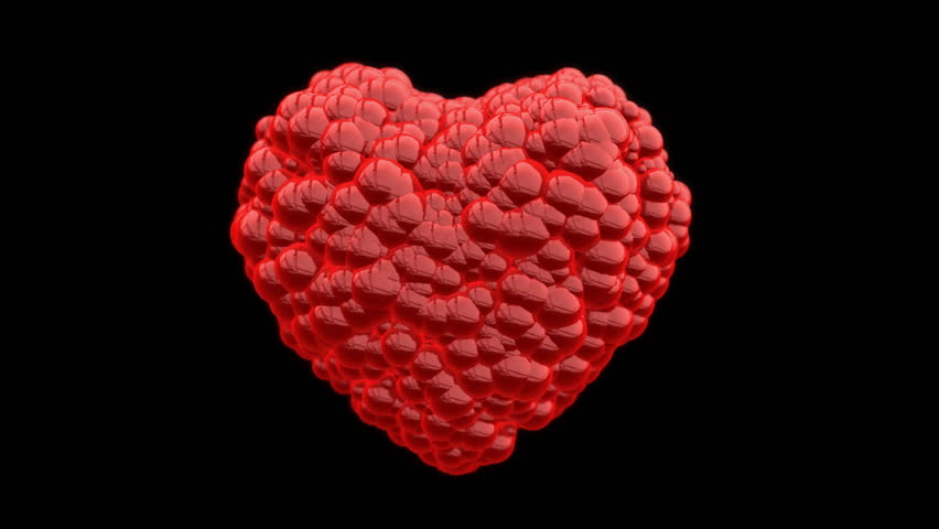 Heart of Red Balls exploding