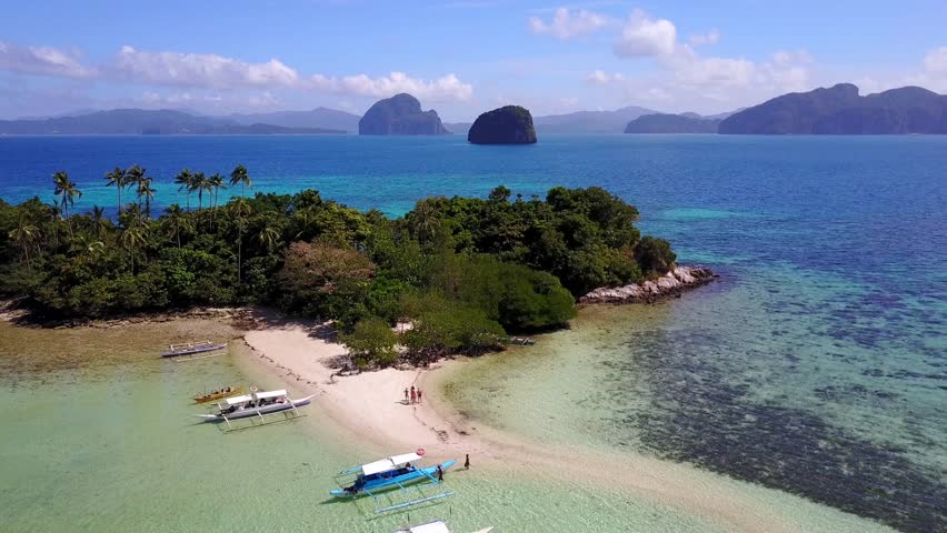 aerial view snake island el-nido palawan Stock Footage Video (100% ...