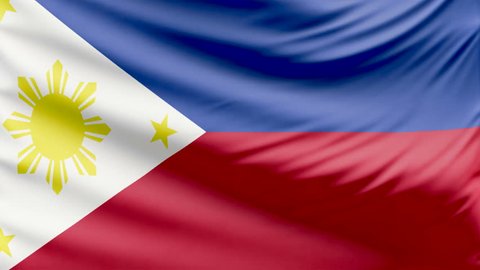 Flag Philippines Waving On Loopable 4k Stock Footage Video (100% ...