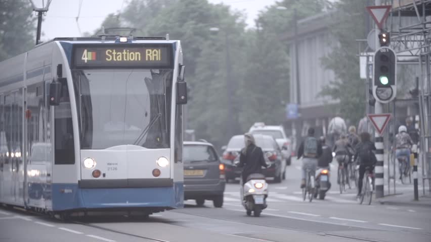 Dutch Tram in Amsterdam