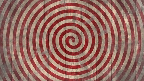 Circus/ freak show/ fair/ optical illusion vintage spiral wooden background. Seamless loop, with flashing vignette. Ideal as a backdrop for creepy, circus, fair or western themed project. 1080p,30fps
