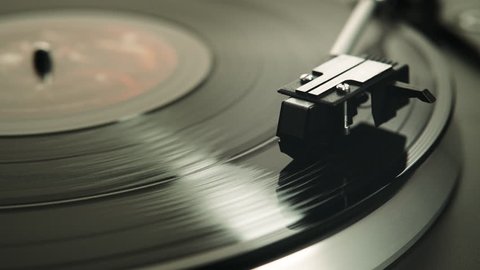 Retro Turntable Vinyl Record Player Loop Stock Footage Video (100% ...