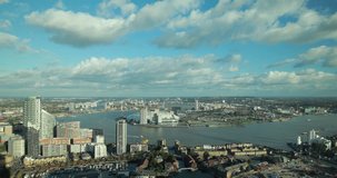 London 2016 - The Millenium Dome and Isle of Dogs and River Thames in London
