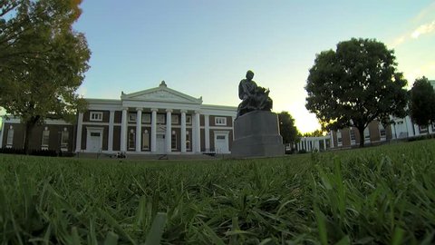 Historical Building University of Virginia Charlottesville Timelapse 4K