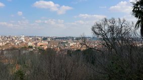 Panorama of Rome Passeggiata del Gianikolo Rome, Italy.