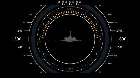 Gyroscopic Airplane Hud Heads Display On Stock Footage Video (100% ...