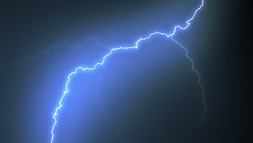 Set of Beautiful Lightning Strikes on Black Background. Electrical Storm. 17 Videos of Blue Realistic Thunderbolts in Loop Animation in 4k 3840x2160.  Royalty-Free Stock Footage #24196162
