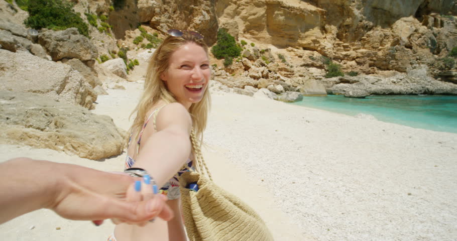 Young POV beach blonde