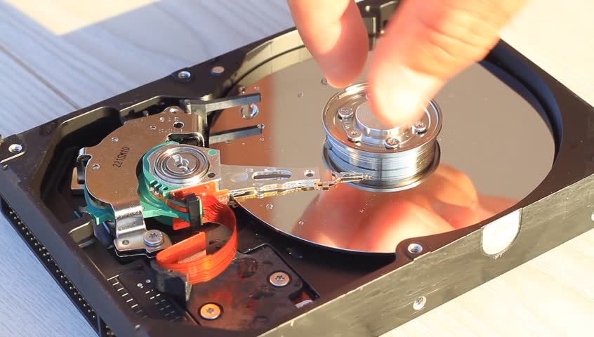 Water damaged hard disk drive - Inside of the HDD
