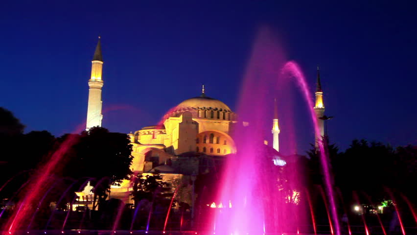 Hagia Sophia in night. Istanbul, Turkey
