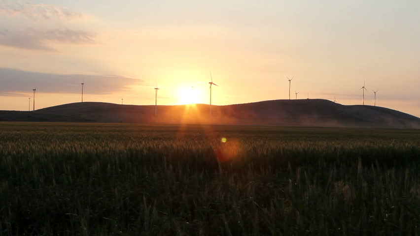 Wind Turbine at sunset