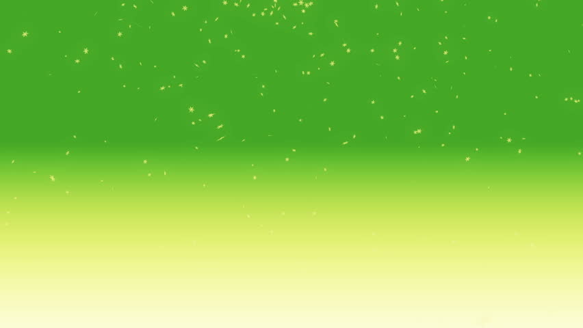 Snow falling on green background