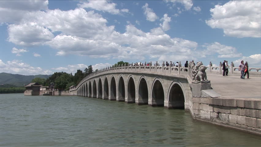 View of a bridge in Summer Palace Beijing China