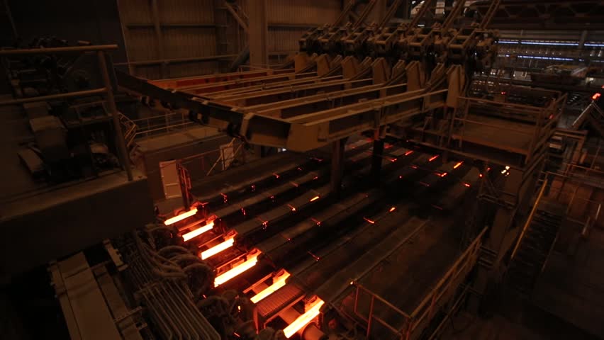 Molding process in the steelmaking shop Royalty-Free Stock Footage #24227896