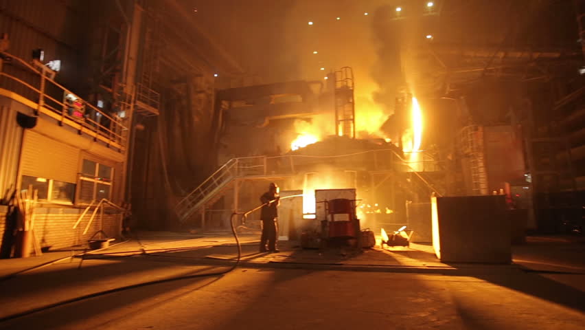 Iron is smelted in suitable furnaces Royalty-Free Stock Footage #24228016