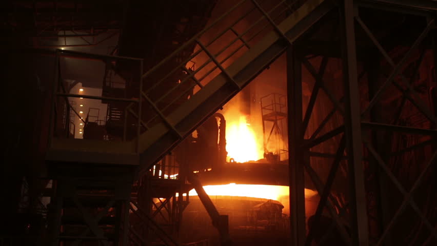 Iron is smelted in suitable furnaces Royalty-Free Stock Footage #24228094