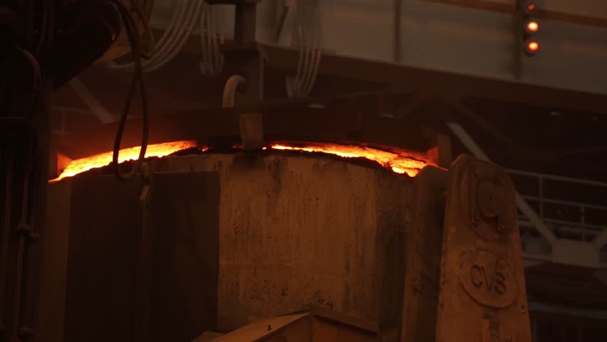 Iron is smelted in suitable furnaces Royalty-Free Stock Footage #24228124