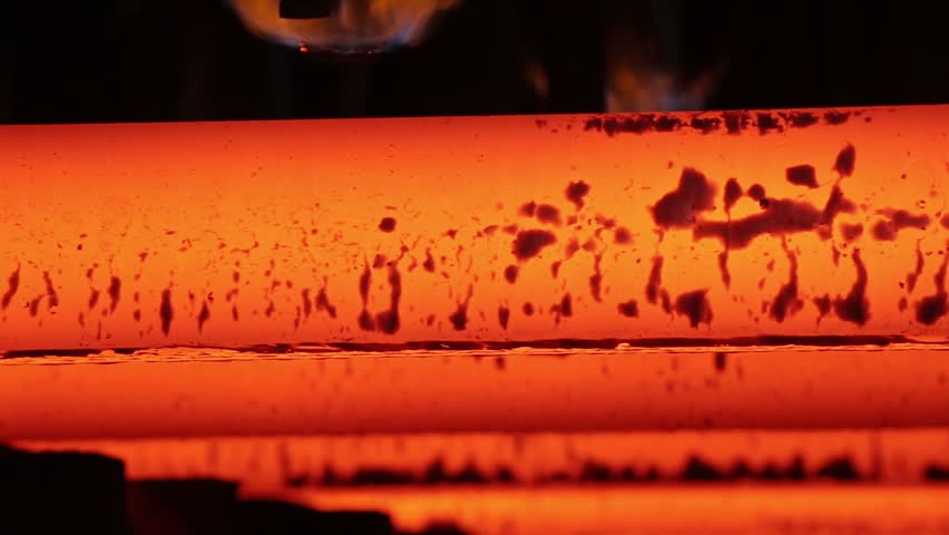 Steelmaking process, red-hot iron Royalty-Free Stock Footage #24228160
