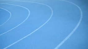 Sprint track lines video detail in track and field competition