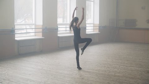 Beautiful performance of young ballet dancer