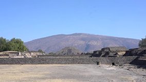 Avenue of the Dead and Pyramid of the Moon in Teotihuacan, Mexico