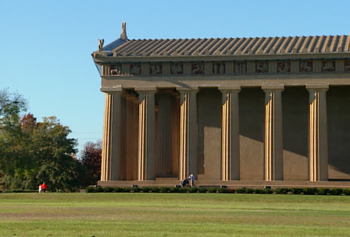 NASHVILLE - Circa 2002: Facade of The Parthenon in Nashville Tennessee in 2002.